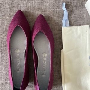 Merino Wool Pointed Rothy’s Eggplant Purple 8.5